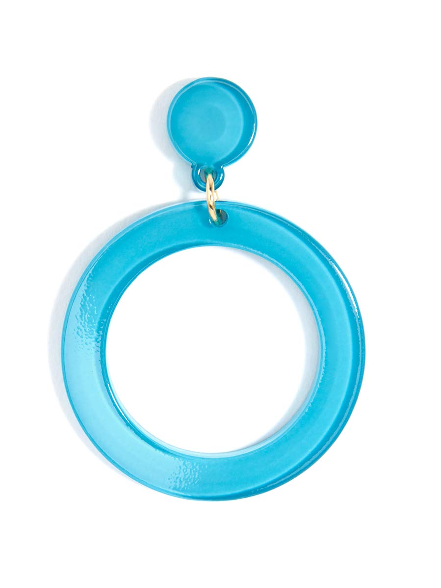 ZENZII Colorful Acrylic Resin Drop & Dangle Hoop Earrings for Women - Trendy Handmade Statement Jewelry for Parties, Weddings & Everyday Wear