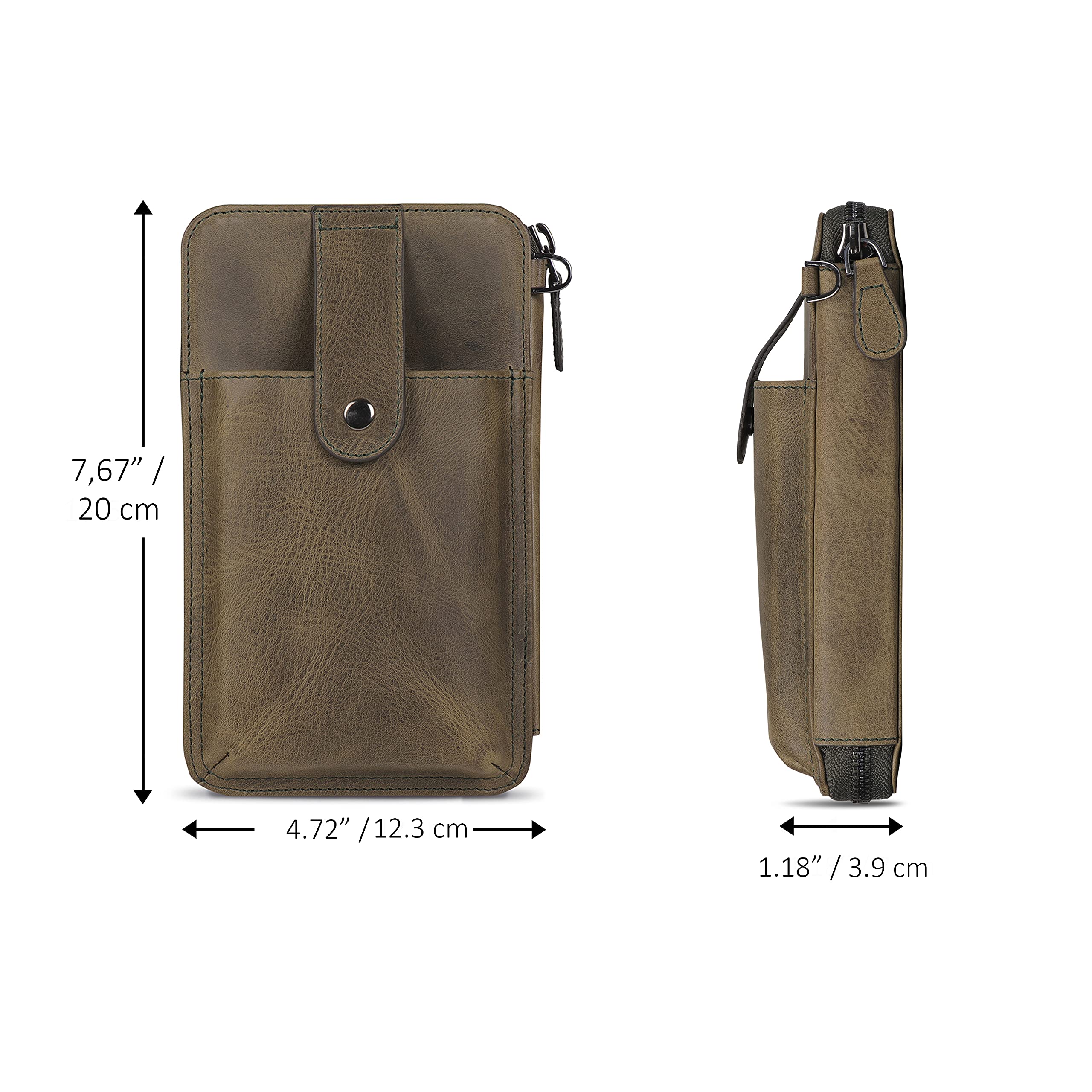 OTTANA Genuine Leather Handbag for Men & Women - Premium Unisex Tote Bag for Work, Travel & Everyday Use