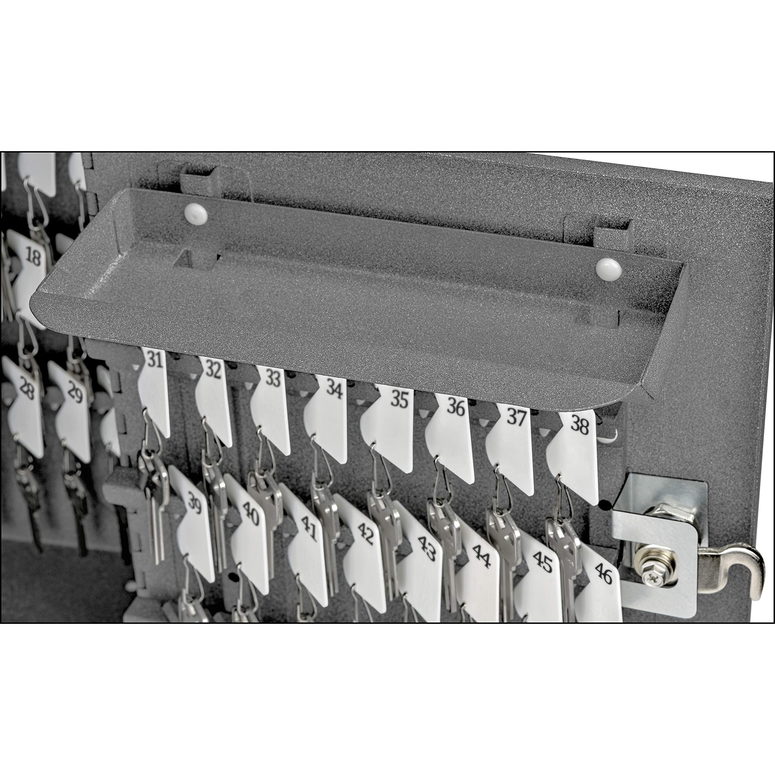 Mail Boss 8152 Key Boss - Heavy Duty Commercial Grade Steel High Security Adjustable Key Cabinet - 105 Position Key Organizer with Combination Lock - Granite Finish - Ideal for Offices, Hotels & Property Management Security