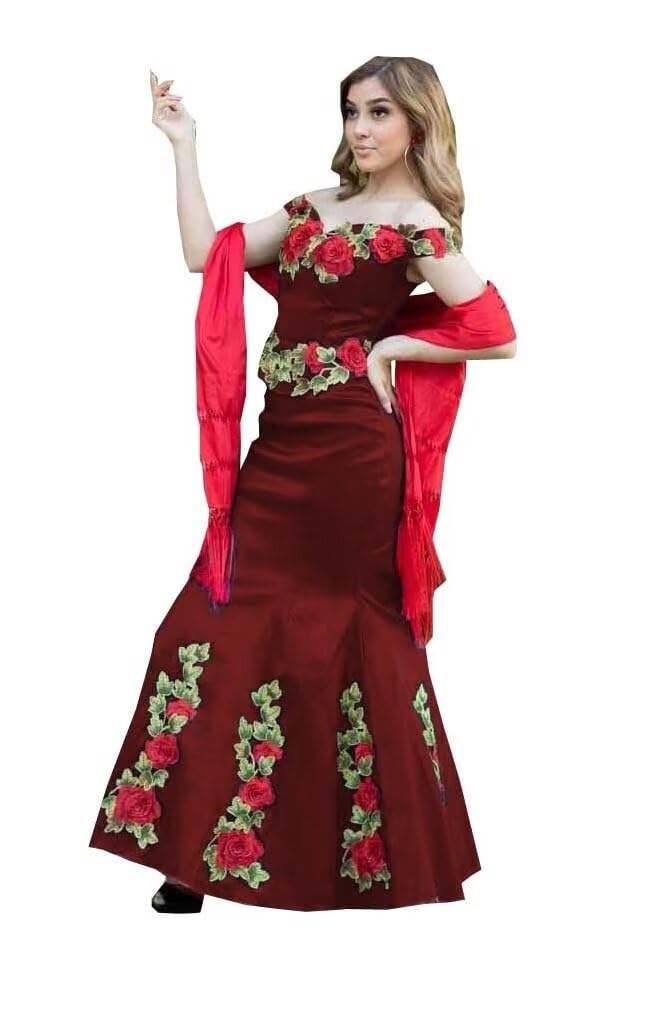 **Elegant Floral Embroidered Quinceanera Dresses 2025 | Mermaid Satin Prom Formal Gown for Sweet 16 & Special Occasions**