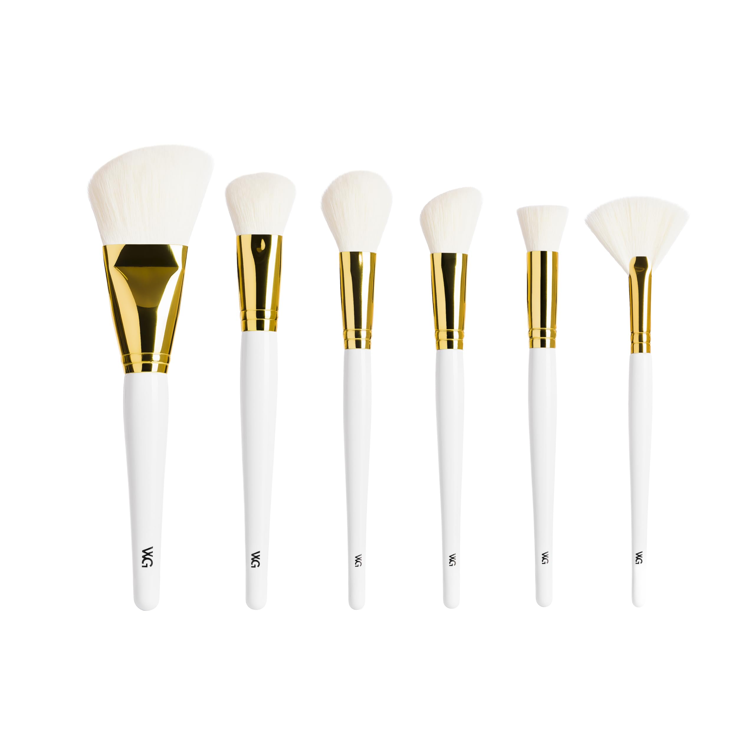 Premium White Gold Make-up Brush Set - 12 Pcs Professional Foundation Blending, Contouring & Powder Brushes for Flawless Makeup Application - Perfect for Daily Use, Bridal Makeup & Professional Makeup Artists
