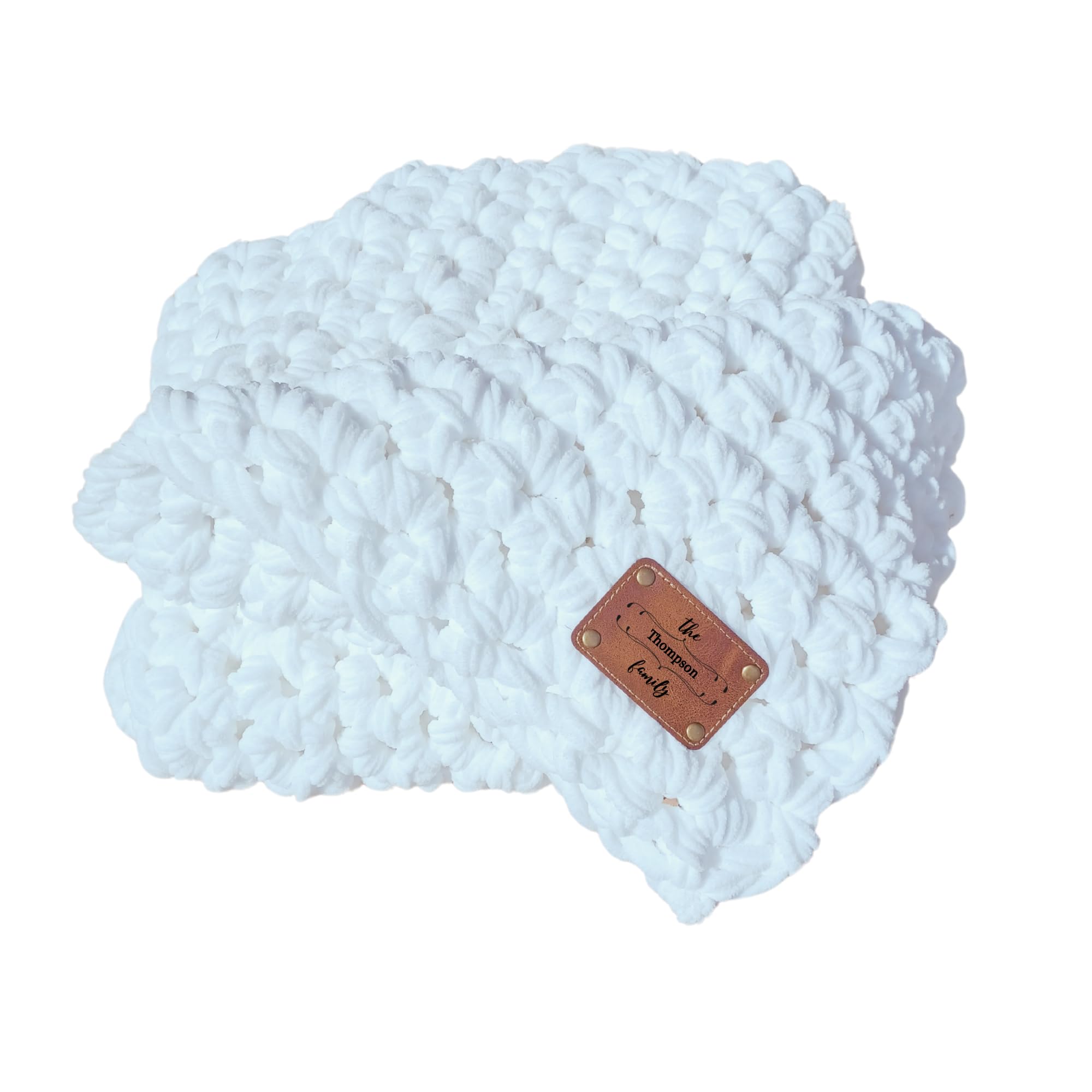 Custom Personalized Monogram Throw Blanket - Handmade Crochet Farmhouse Style for Couch, Bed & Home Decor - Cozy Gift for Wedding, Birthday & Housewarming