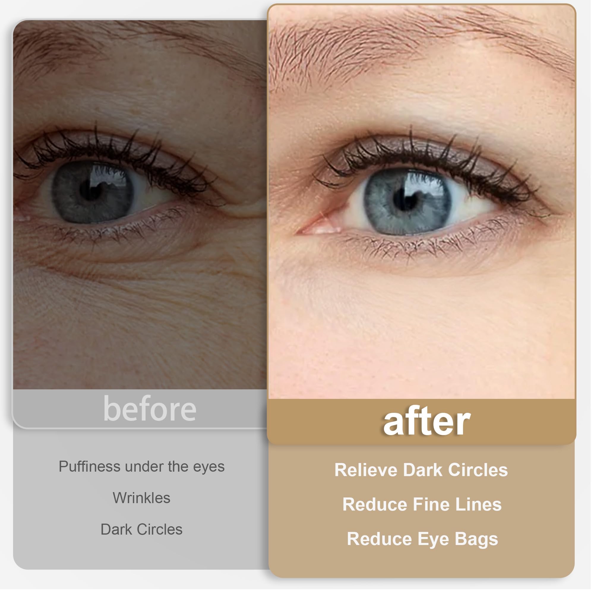 DUOMEIQI Red Light Therapy Eye Patches - RevitaEyes Under Eye Massage Patches for Dark Circles & Puffiness Relief | Portable Eye Treatment for Tired Eyes | Perfect for Home Spa, Travel & Office Use