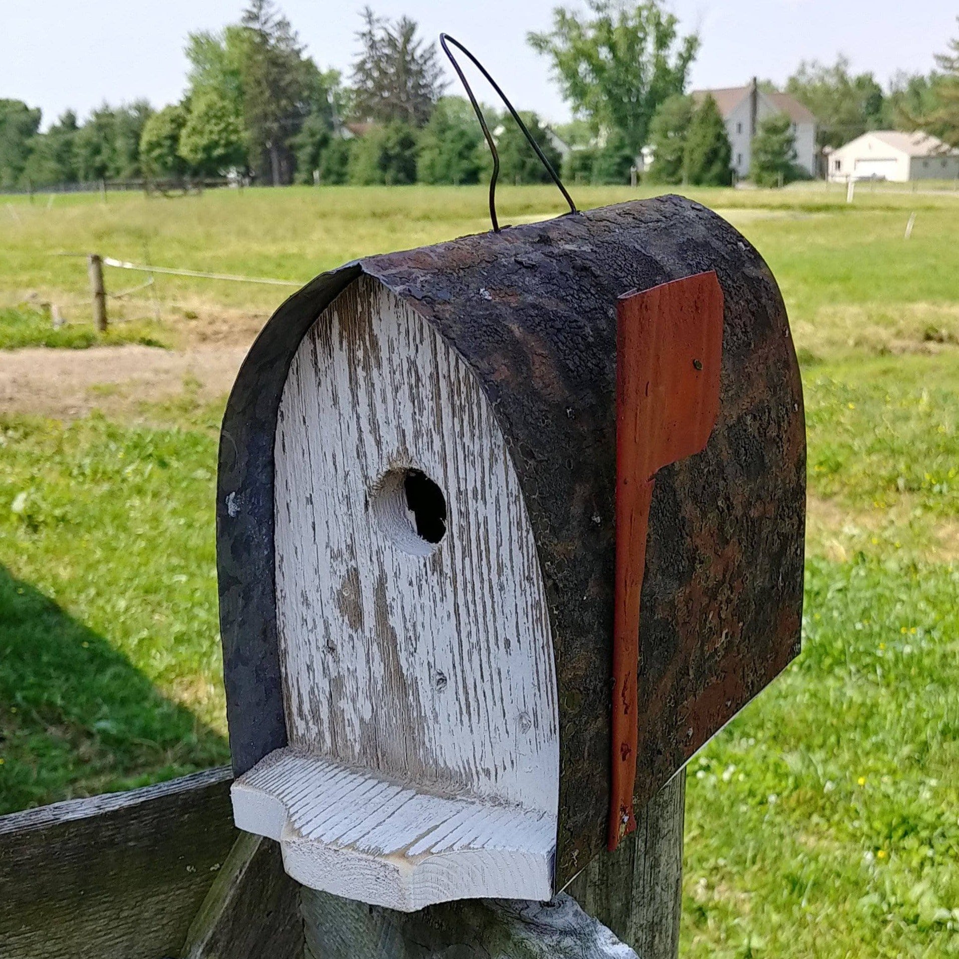 Premium Mercer Mailbox Birdhouse - Decorative Outdoor Mailbox with Birdhouse for Garden & Yard - Perfect for Attracting Birds & Enhancing Curb Appeal