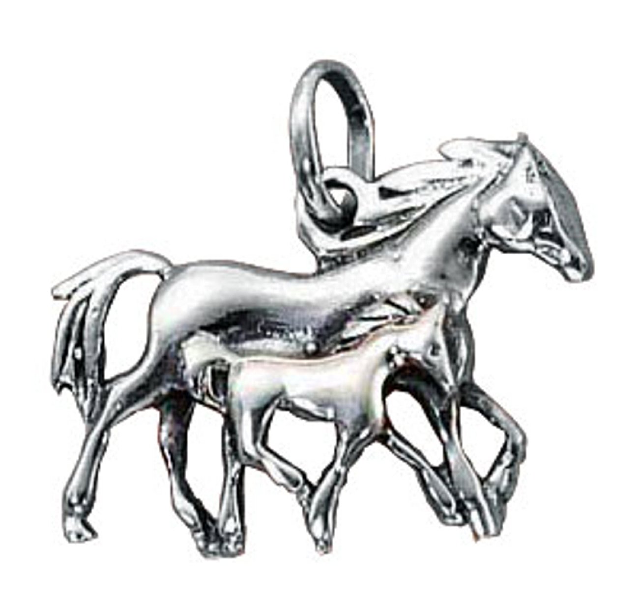 Sterling Silver 1.5mm Box Chain Necklace with Horse Foal Pendant for Men & Women - Perfect for Gifts, Everyday Wear & Equestrian Enthusiasts