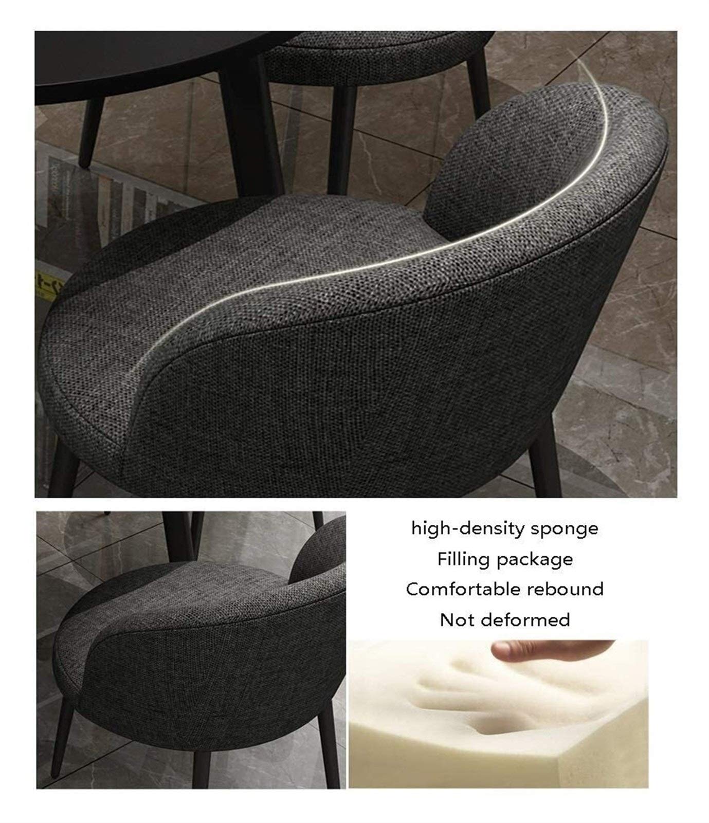 Modern Round Office Conference Table - Space-Saving Small Meeting Room Furniture Set with Chairs for Negotiations | Ideal for Office, Coffee Shop, Bar & Restaurant (Gray)