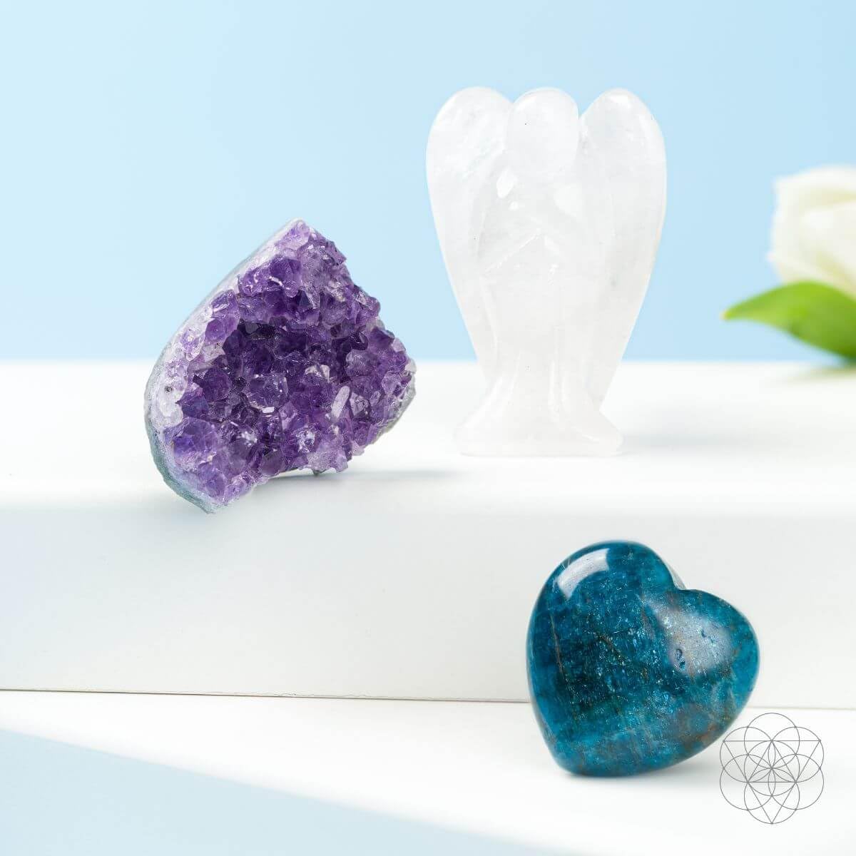 Guardian Angel Car Crystals for Protection - Spiritual Car Charm Ornament & Vent Accessory - Healing Crystal Gift for Women - Perfect for Safe Travel & Positive Energy in Your Vehicle