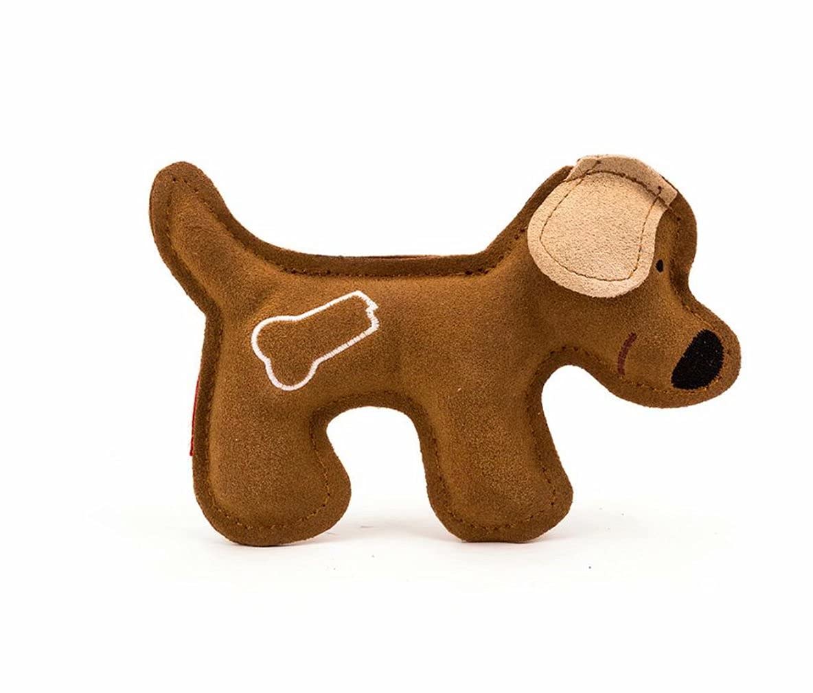 Durable Pure Leather Dog Chew Toy for Small Dogs - Bite-Proof Pet Training & Travel Interactive Toy - Perfect for Puppy Teething, Obedience Training & Outdoor Adventures