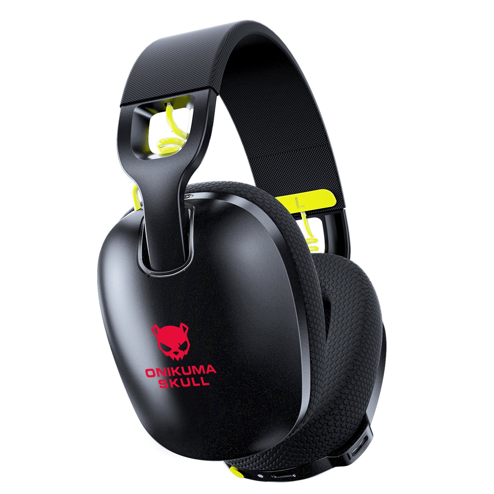 ONIKUMA SKULL Wireless Gaming Headset for PS5/PS4/PC - 2.4GHz Noise Cancelling Headphones with Mic for Fortnite, Call of Duty & FPS Games - 40 Hour Battery Life - Perfect for Competitive Gaming & Late-Night Sessions (Black)