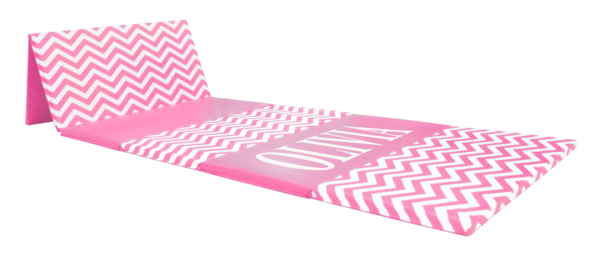 4' x 12' x 1 3/8 Chevron Zigzag Advanced Level Folding Gymnastics Mat - Perfect for Home Gyms, Cheerleading Practice & Tumbling Training