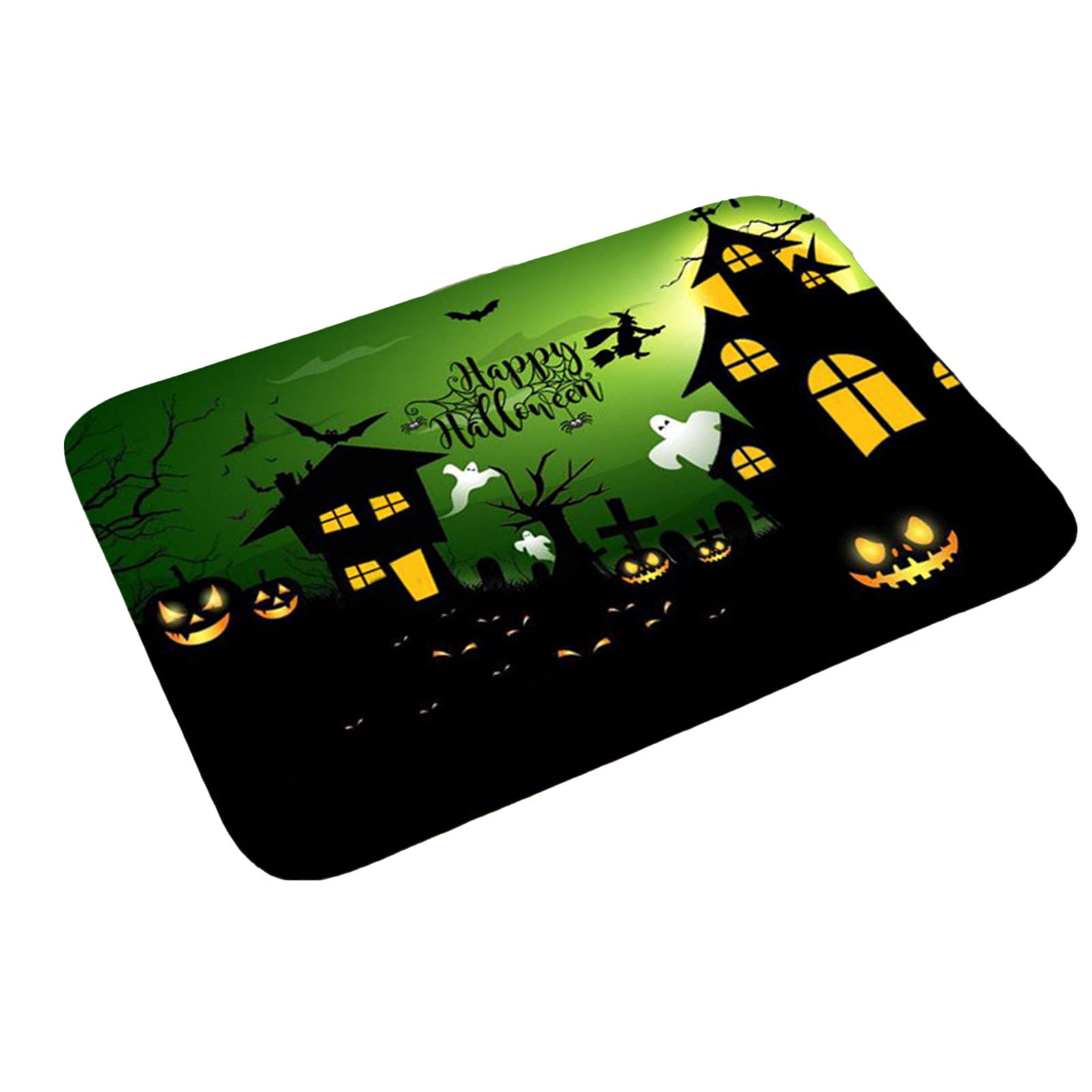 Non-Slip Halloween Doormat - Washable Indoor/Outdoor Entry Mat with Fun Halloween Patterns - Durable Decor for Front Door, Porch, or Party Entrance