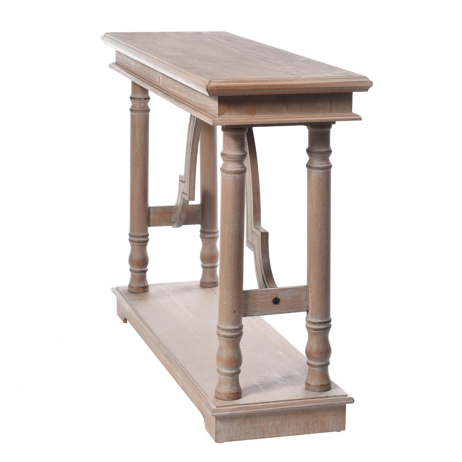 47 Inch Solid Wood Trestle Console Table with Elegant Arch Detail - Entryway Sofa Table, Hallway Accent Furniture for Living Room & Foyer Decor