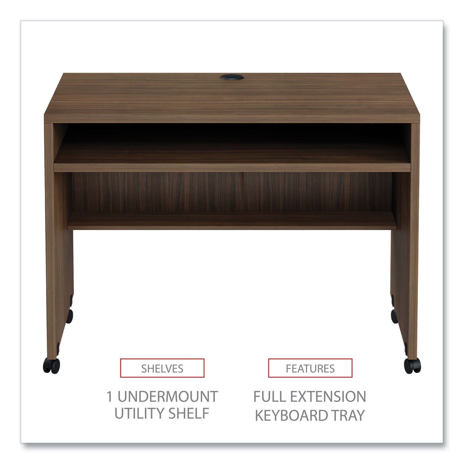 Alera Valencia Series Mobile Workstation Desk - 41.38