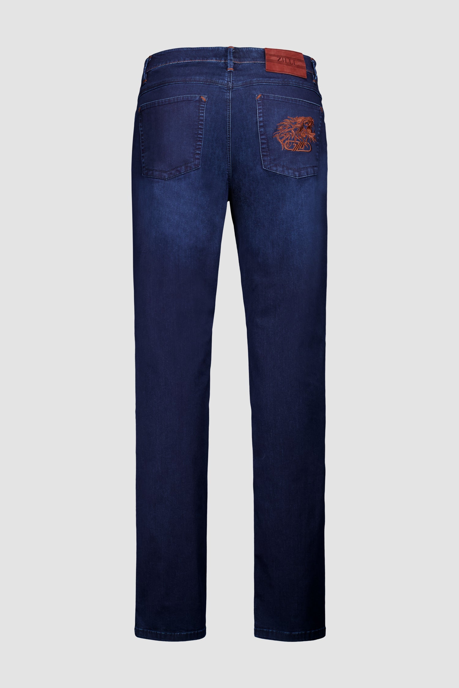 Zilli Slim Fit Jeans for Men - Lion Embroidery Denim Pants | Comfortable & Stylish for Casual Wear, Night Out, and Everyday Fashion