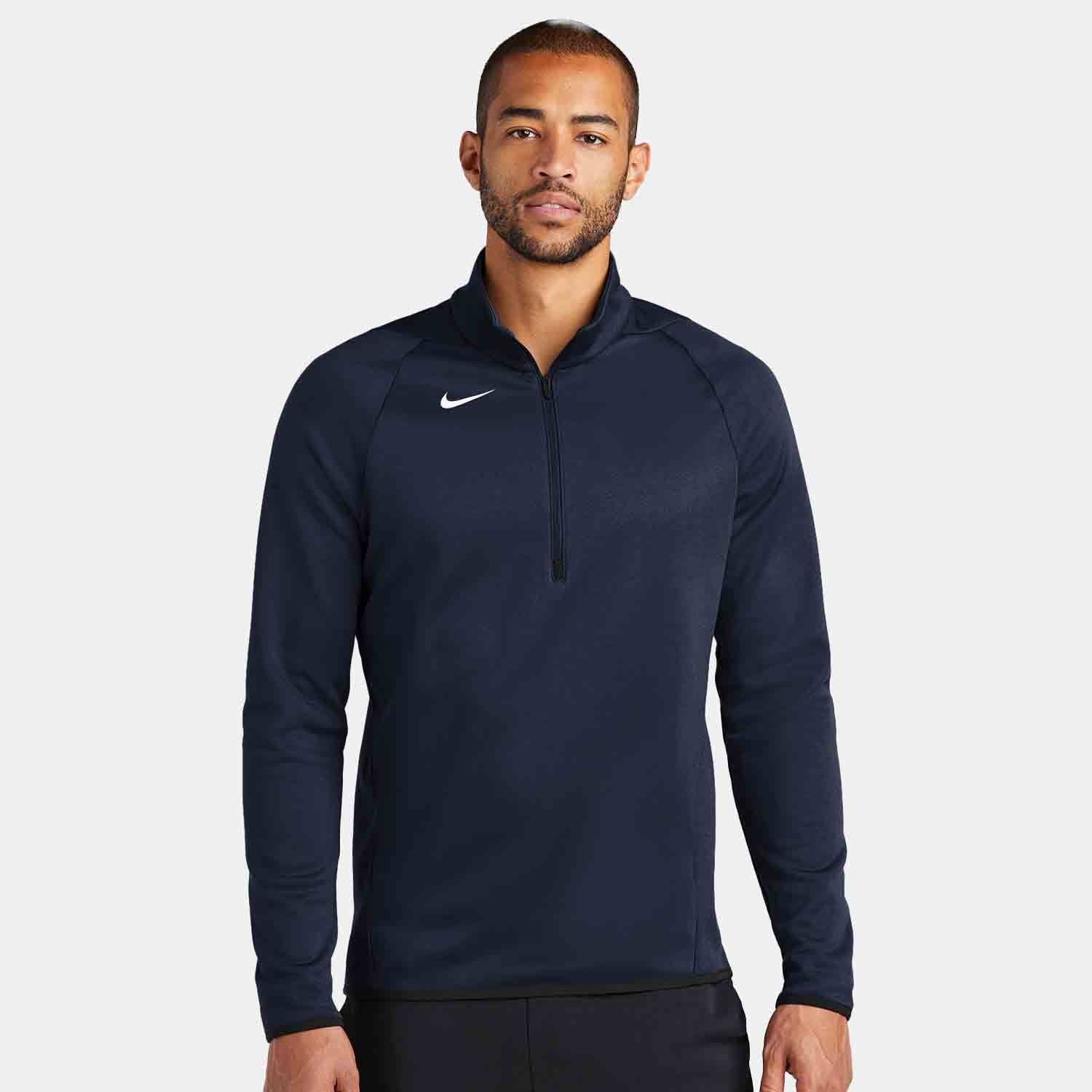 Nike Therma FIT Long Sleeve 1/4 Zip Pullover - Men's Thermal Running Shirt for Cold Weather Workouts & Outdoor Activities