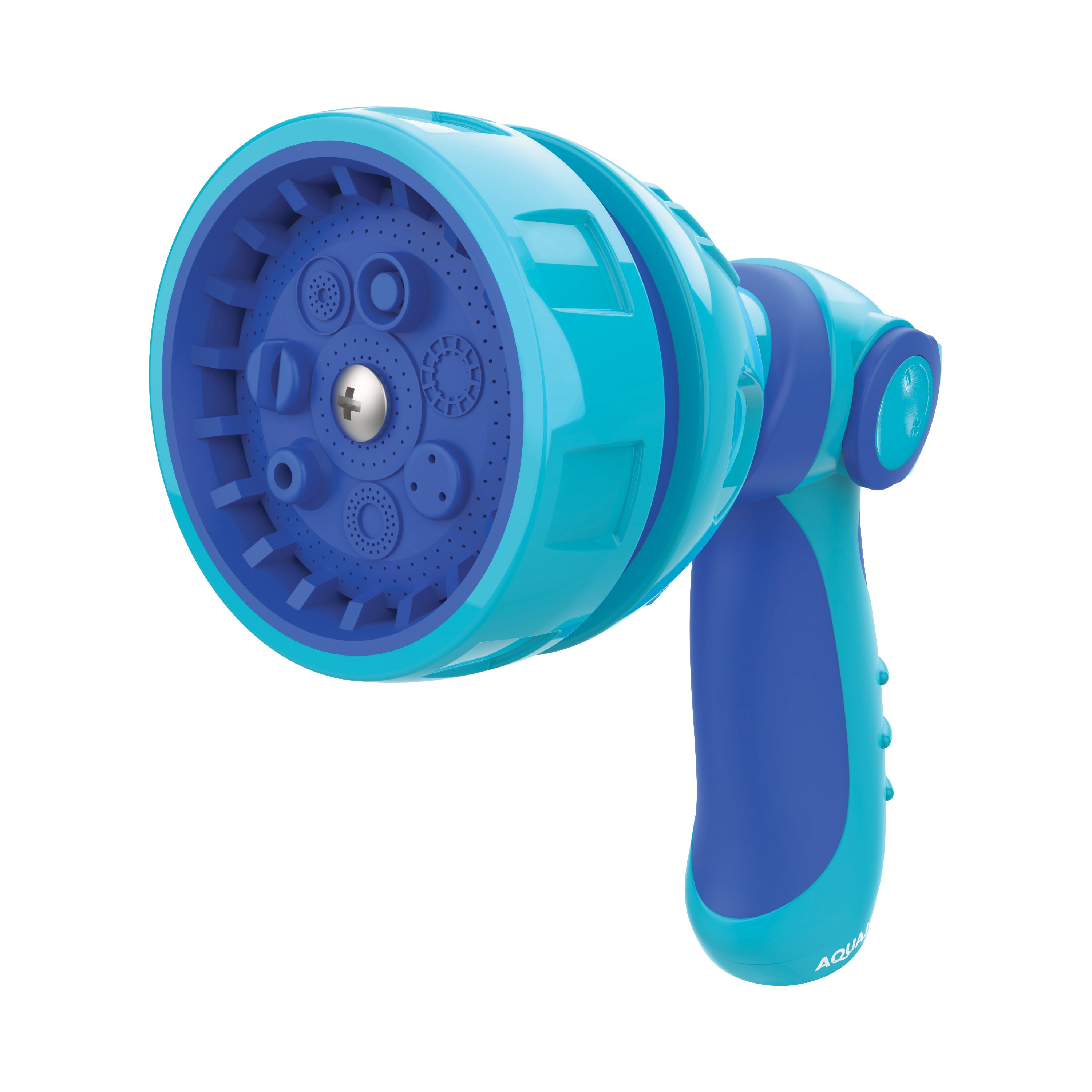 Aqua Joe AJHN101 Indestructible Series Non-Slip Grip Hose Nozzle with Thumb Control & One-Touch Smart Throttle - 7 Adjustable Spray Patterns for Garden, Lawn, Car Washing & Outdoor Cleaning