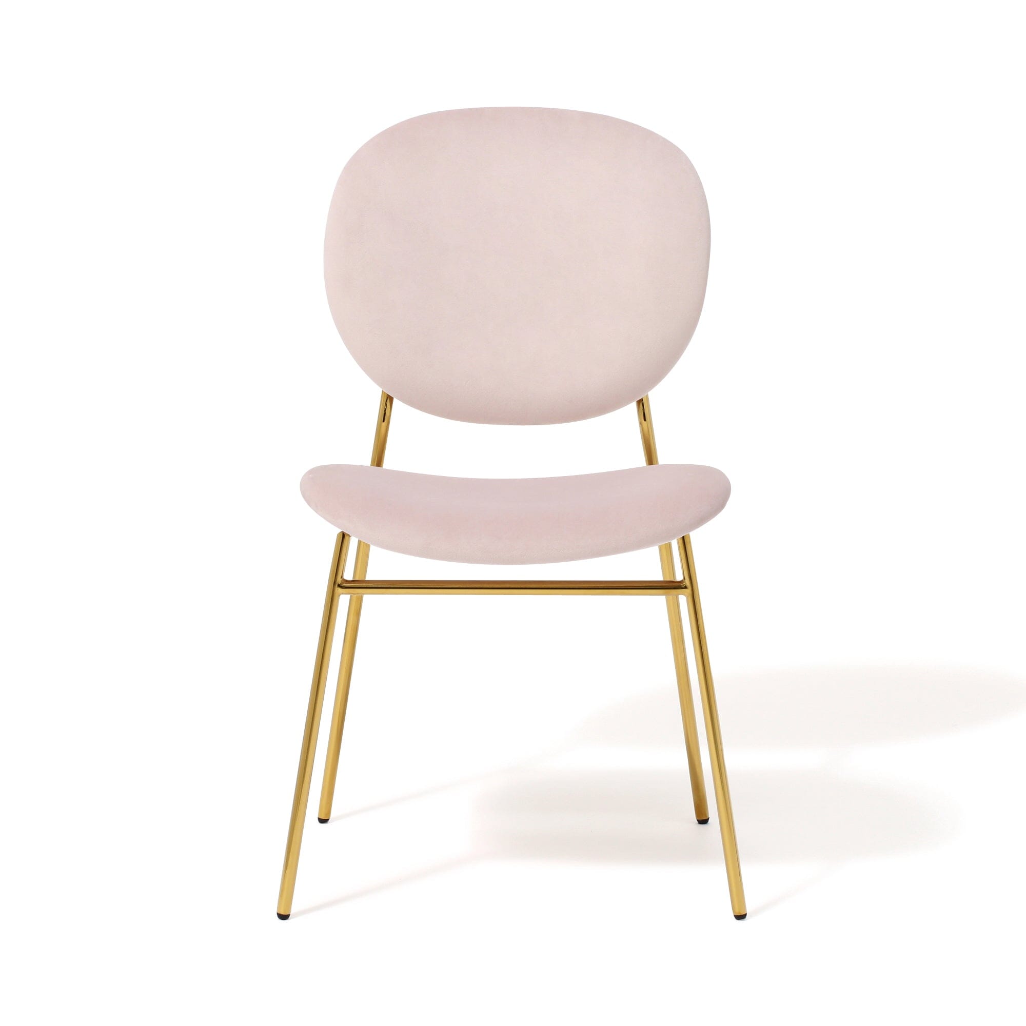 Belle Pink and Gold Accent Chair - Modern Velvet Upholstered Dining Chair (W500×D560×H810) - Perfect for Living Room, Bedroom, or Office Decor