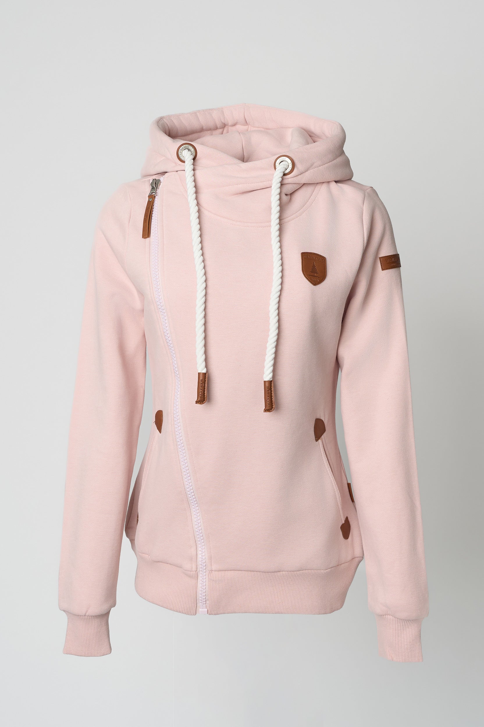 Athena Sepia Rose Full Zip Hoodie for Women - Soft & Stylish Pullover Jacket for Casual Wear, Workout, and Outdoor Activities