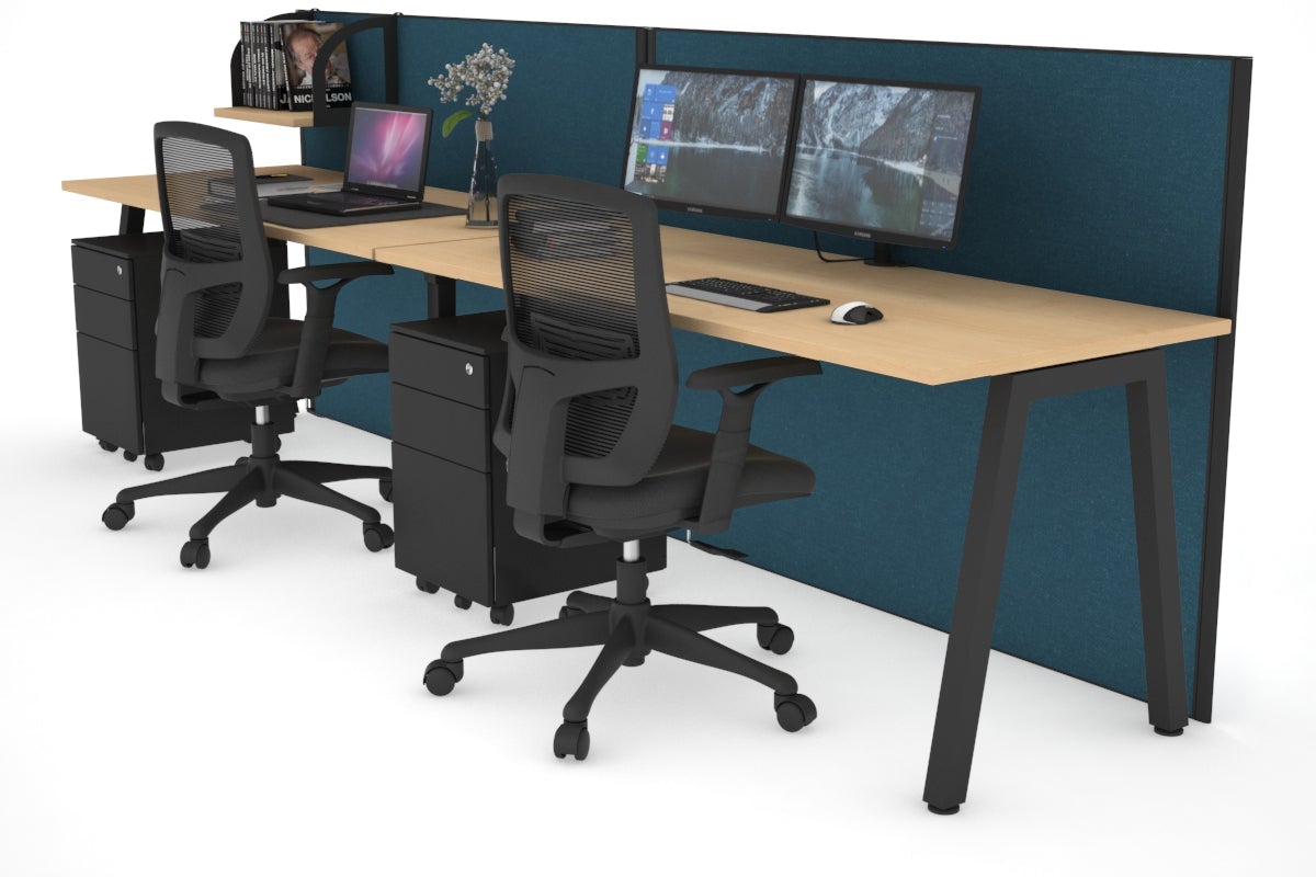 Horizon Quadro 2 Person Standing Desk | 1200L x 700W Adjustable Height Workstation | Perfect for Office, Home & Coworking Spaces