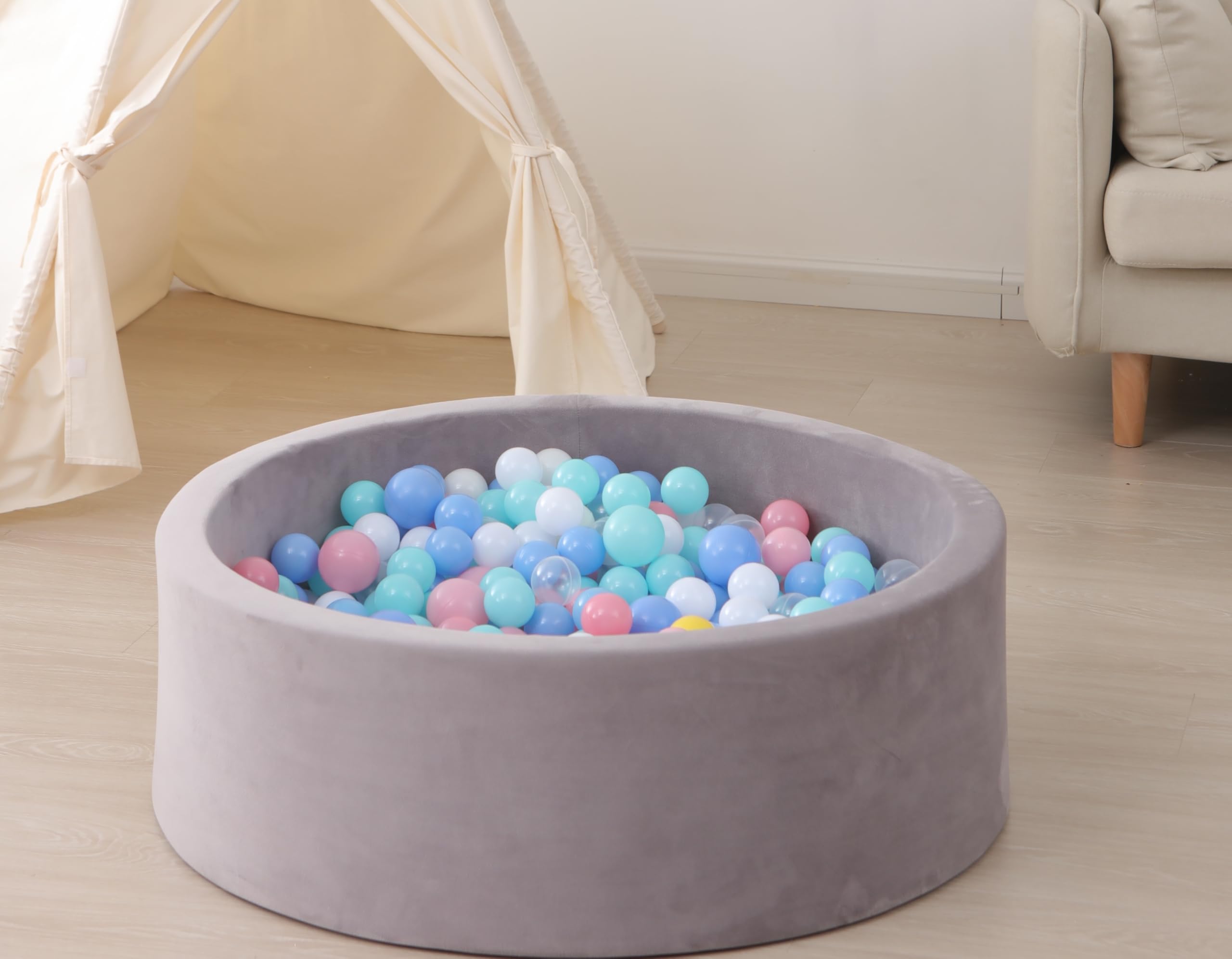 YUFER 1000-Pack Soft BPA-Free Crush Proof Ball Pit Balls for Toddlers (1-3 Years) - 2.2 Inch Non-Toxic Play Balls for Kids Play Tents, Indoor Pools & Sensory Play - Perfect for Birthday Parties, Daycare Centers & Backyard Fun