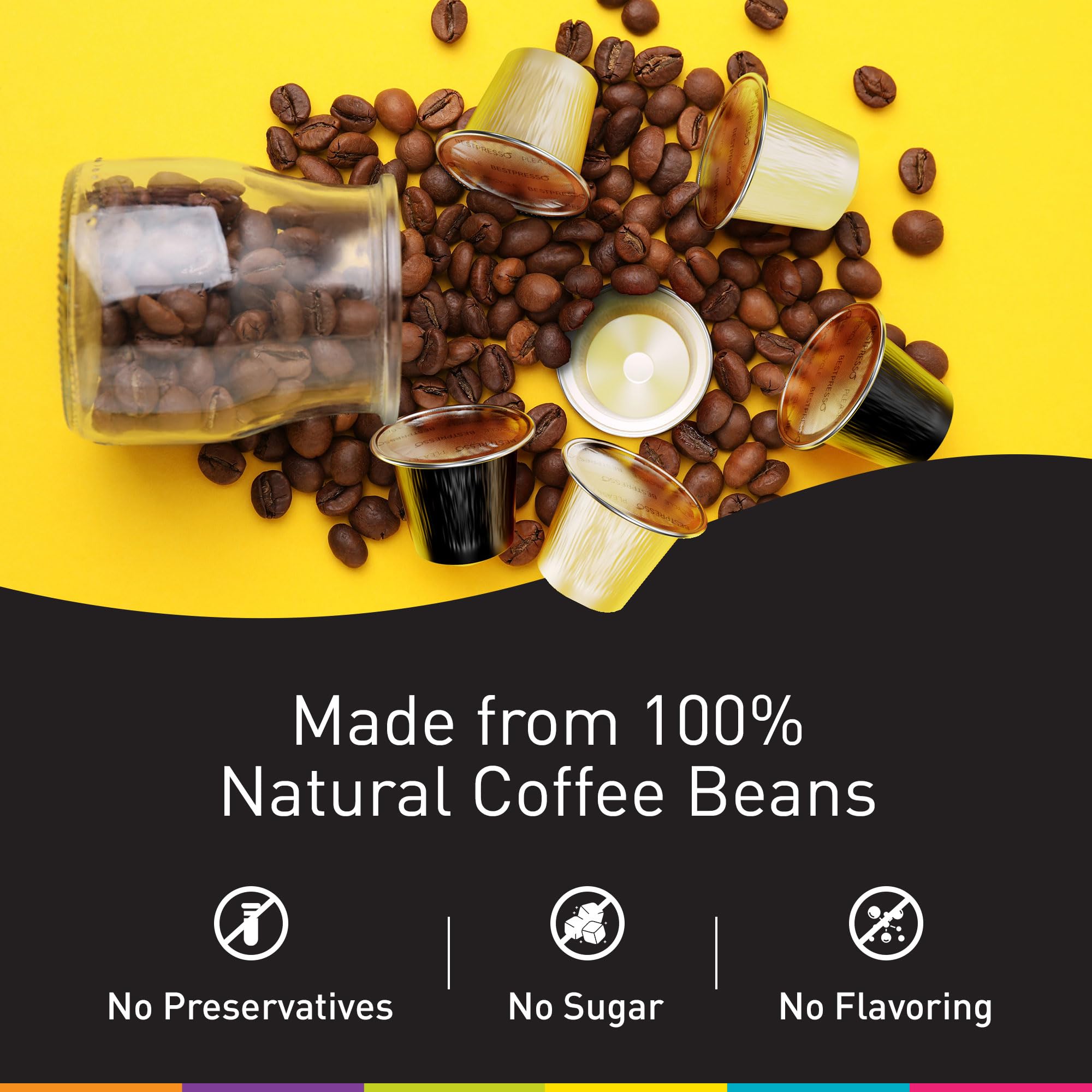 Bestpresso Coffee Pods for Nespresso Original Machines - 120 Aluminum Capsules, Certified Genuine Espresso Variety Pack (Caramel, Vanilla, Chocolate) - Perfect for Home Brewing, Office Coffee Breaks & Entertaining Guests
