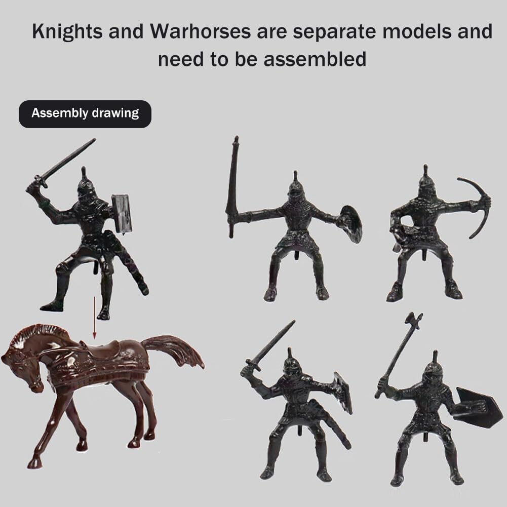 Medieval Castle Building Toy Set - DIY Knight & Soldier Figures for Kids - Creative Play & Battle Scenes - Perfect for History Enthusiasts & Educational Playtime