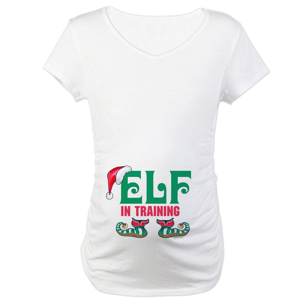 Funny Elf in Training Maternity T-Shirt - Cute Pregnancy Tee for Expecting Moms - Perfect for Christmas Photos, Baby Showers & Holiday Parties