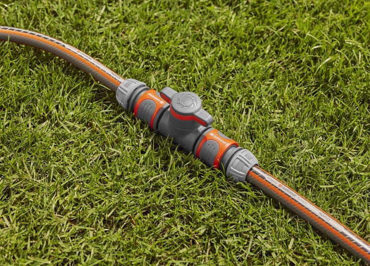 Gardena Coupling with Flow Control Valve - Durable Garden Hose Connector for Efficient Water Flow Control - Perfect for Lawn Irrigation, Gardening, and Outdoor Watering Systems