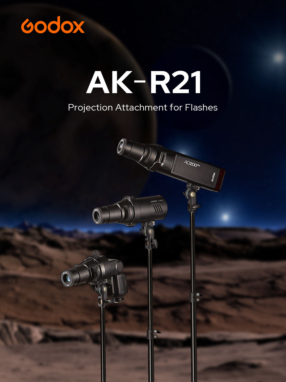 AK R21 Flash Projection Accessory ULTRA KIT - Professional Photography Lighting Equipment for Studio, Portrait & Event Photography