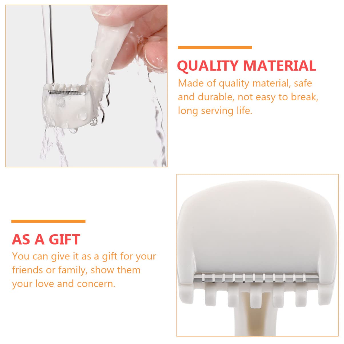 NOLITOY 3pc Face & Body Hair Trimmer - Stainless Steel Razor for Bikini, Leg & Arm Hair Removal
