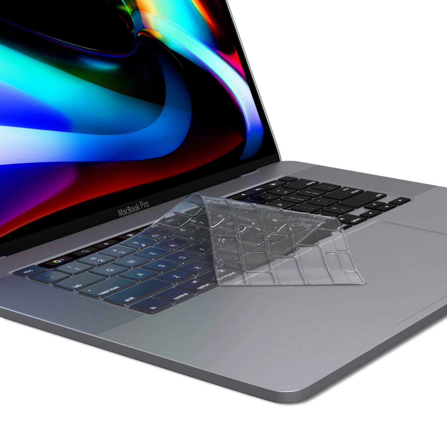 Kuzy Premium TPU Keyboard Cover for MacBook Pro 13 inch 2020 (A2289) & 16 inch 2019 (A2141) - Ultra Thin Clear Protective Skin with Touch Bar Cutout | Perfect for Office, Travel & Coffee Shop Use