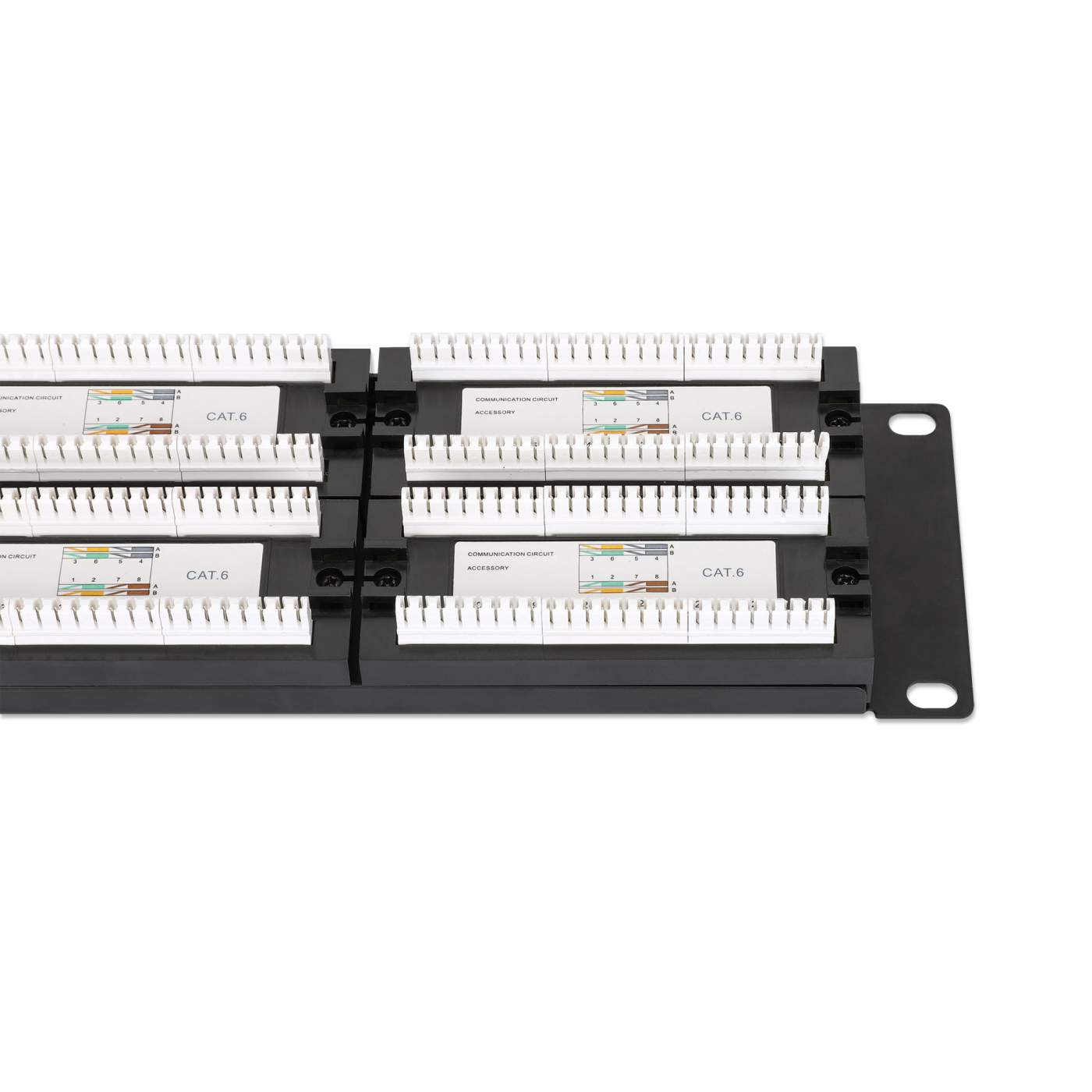 24-Port Cat6 Ethernet Patch Panel - 1U Rack Mount Network Panel for Server Rack, Data Center & Home Office Use