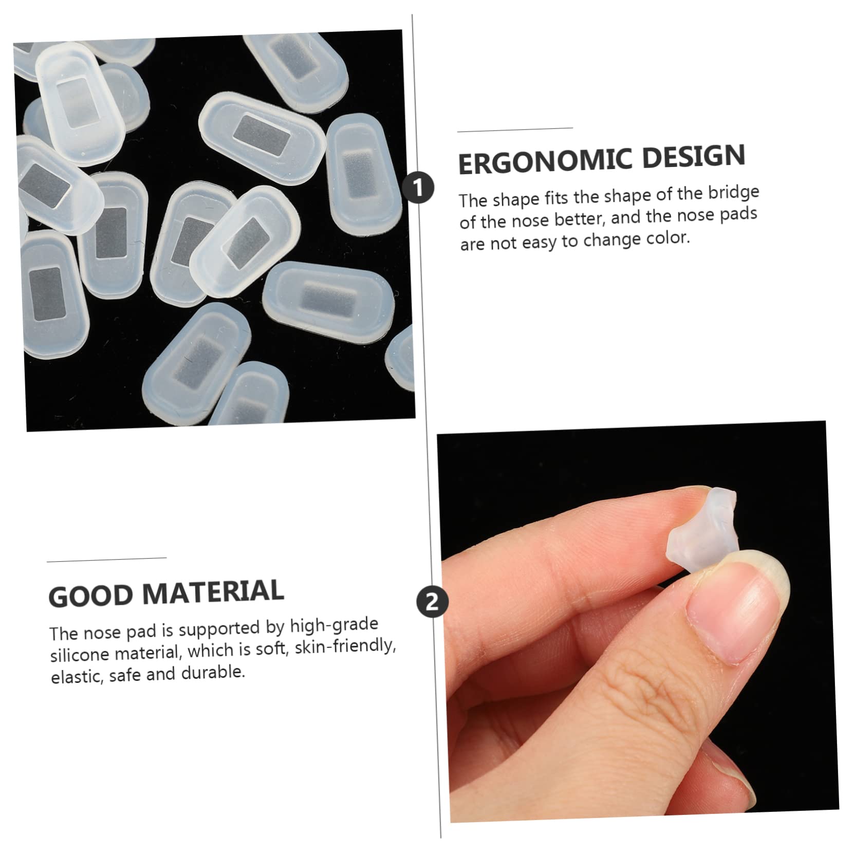 12 Pairs Soft Silicone Nose Pads for Glasses - Anti-Slip Replacement Nose Pads for Eyeglasses & Sunglasses - Comfortable Eyewear Accessories for Daily Wear, Reading & Computer Use