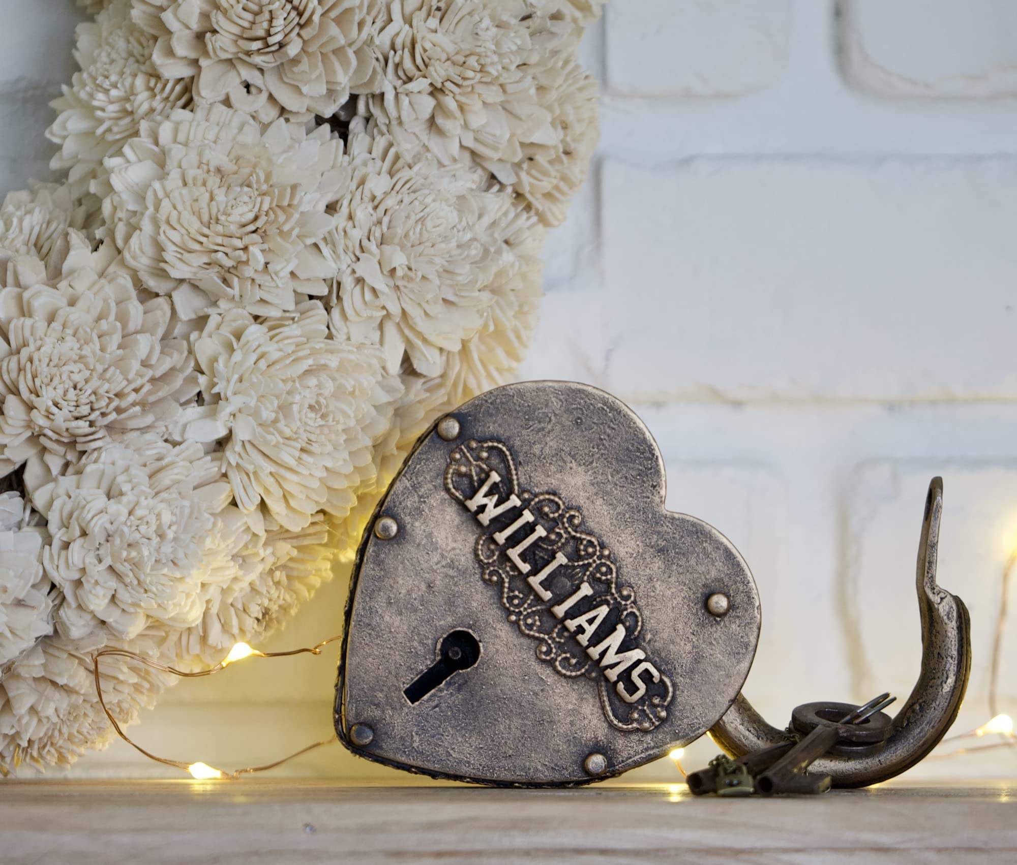 Antique Love Lock Padlock with Keys - Romantic Wedding Unity Ceremony Gift for Couples, Mr & Mrs - Perfect for Anniversaries, Valentine's Day & Proposal Keepsakes