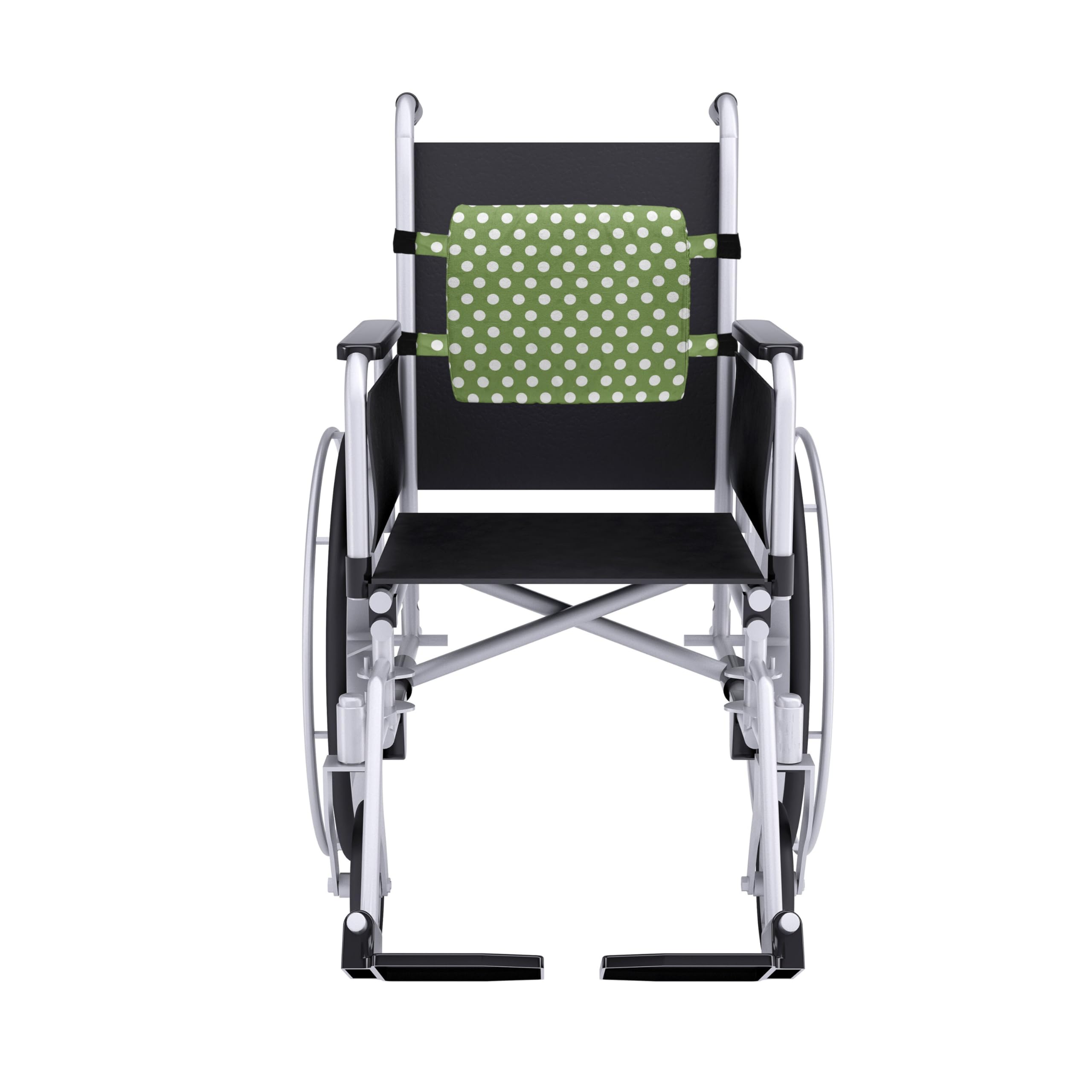 Ambesonne Green Lumbar Support Pillow with White Polka Dots - High Density Foam Cushion for Office Chair & Car Seat (14