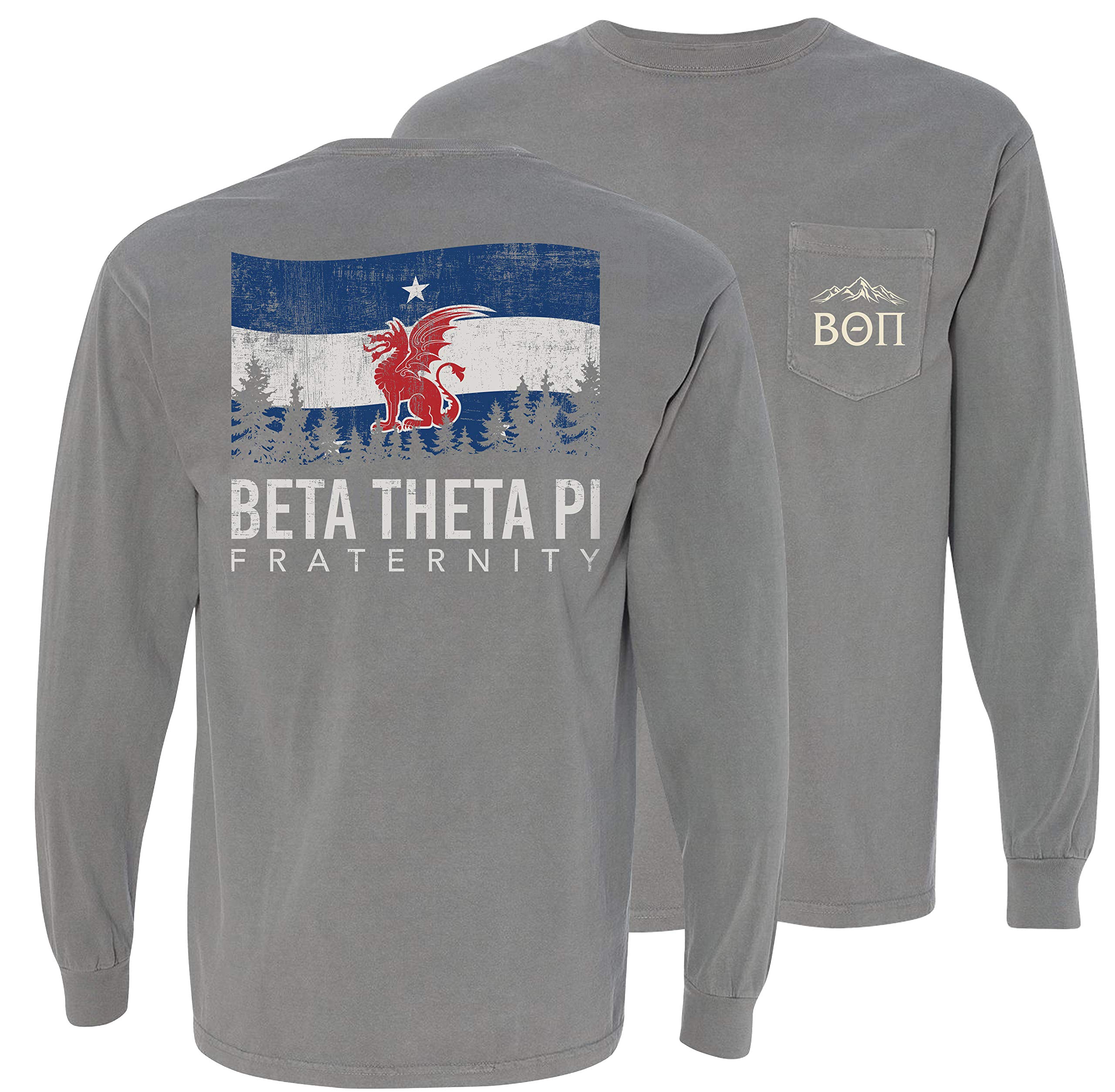 Beta Comfort Colors Flag T-Shirt - Soft Vintage Style American Flag Tee for Men & Women - Perfect for Casual Wear, Patriotic Events & Everyday Outfits
