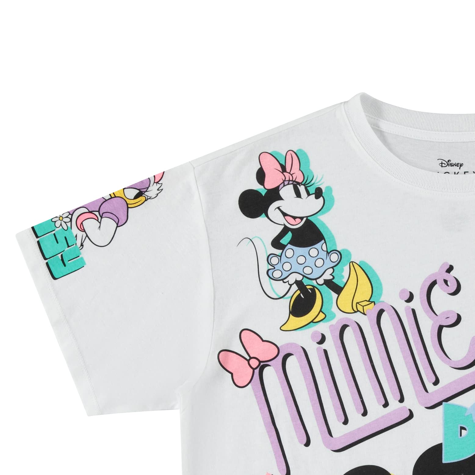 Disney Women's Mickey Mouse Fashion T-Shirt - Stylish Allover Print Mickey Mouse Tee for Casual Wear, Outings & Disney Theme Parties