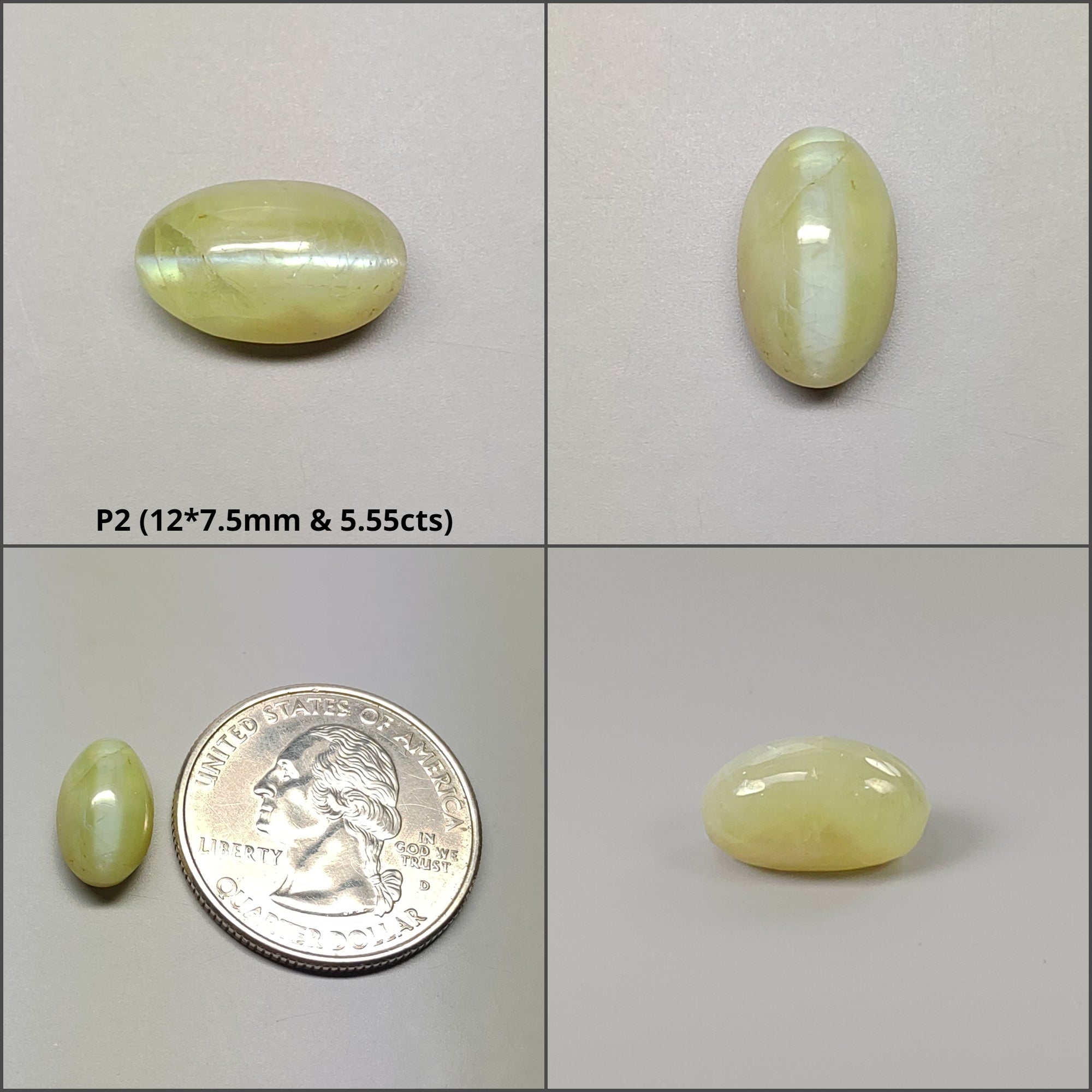 Natural Untreated Chrysoberyl Cat's Eye Gemstone Cabochon - Oval & Round Shape for Jewelry Making (Bracelets, Rings, Pendants) - Unheated Genuine Cat's Eye Stone Lot