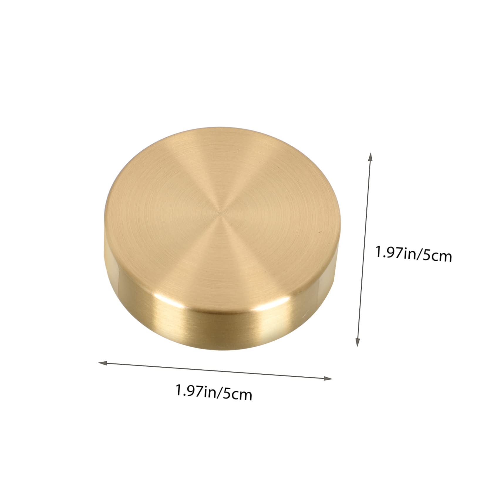 GOOHOCHY 4-Piece Round Brass Paperweight Set - Heavy Duty Ruler Paperweights for Office Desk, Drawing Table, and Home Decor - Perfect for Artists, Engineers & Stationery Lovers