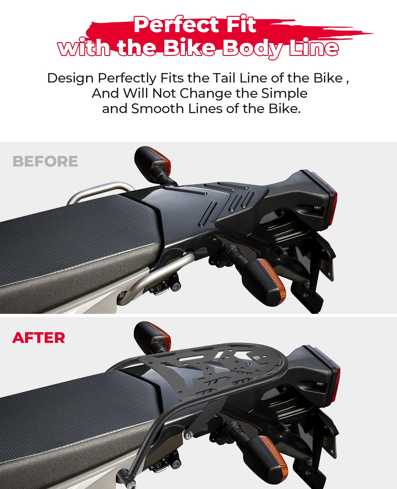 KEMIMOTO Motorcycle Rear Rack for Yamaha XT250 (2008-2025) - Heavy Duty Luggage Carrier & Cargo Storage Rack - Perfect for Enduro Adventures, Camping, and Off-Road Travel