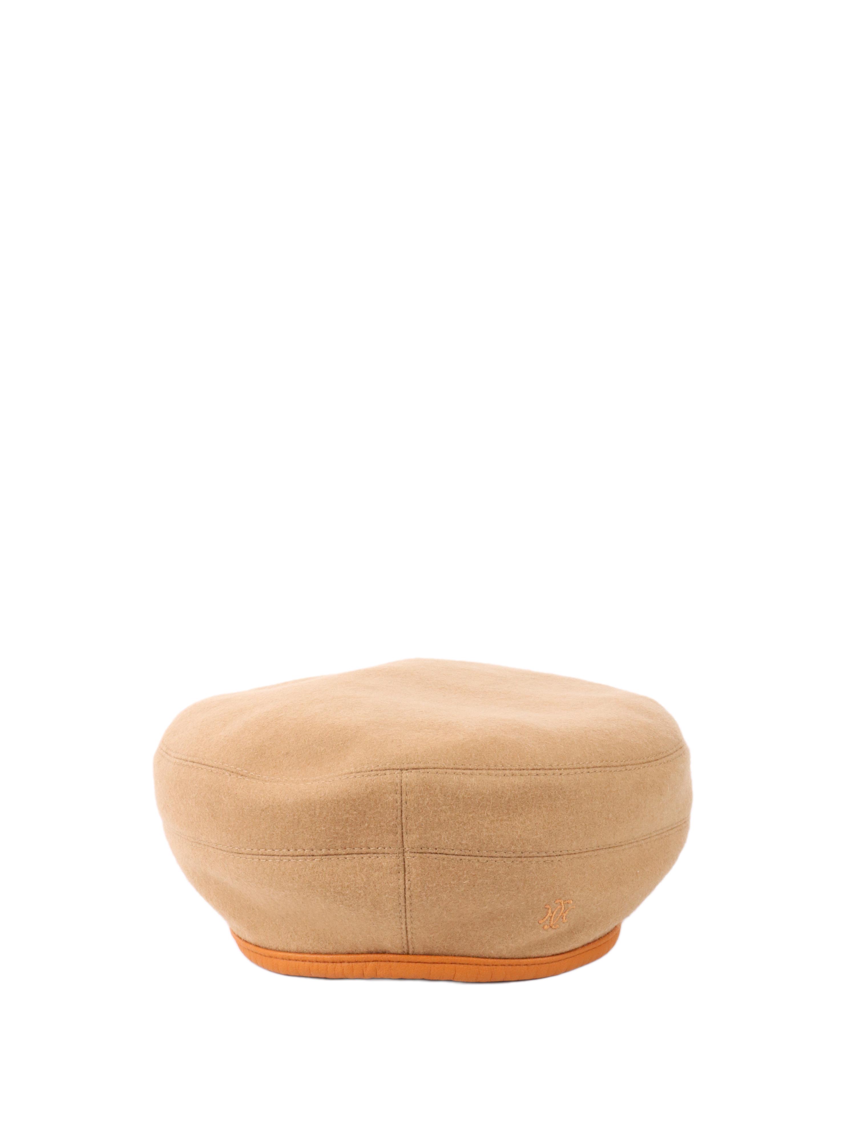 Hermes Camel Beret Hat - Size 58, Soft Wool French Style Beret for Women & Men | Perfect for Fall Fashion, Parisian Outfits & Casual Wear
