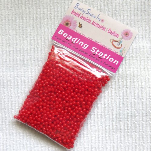 2000pcs 1oz Classic Crystal Water Beads for Candle Making, Vase Filler, Floral Arrangement & Sensory Play - Non-Toxic Gel Beads in Melon Red by Beading Station - Perfect for Home Decor, Wedding Centerpieces & Kids Sensory Bins