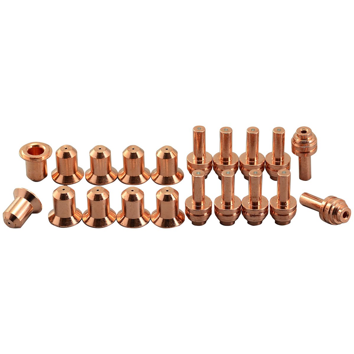 Miller ICE-25C ICE-27C ICE-27T Plasma Cutter Torch Replacement Parts - 20pcs RIVERWELD Plasma Electrode 176655 & Nozzle Tips 176656 for Cutting Metal, Welding & Fabrication Projects