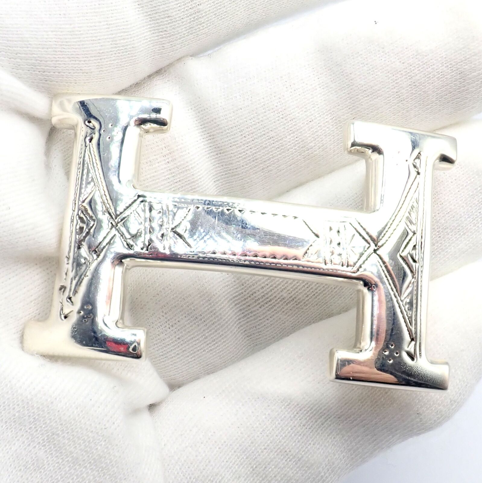 Authentic Hermes Silver Signature Classic Large H Belt Buckle 32mm - Luxury Designer Accessory for Men & Women | Perfect for Formal Events, Office Wear & Fashion Statements