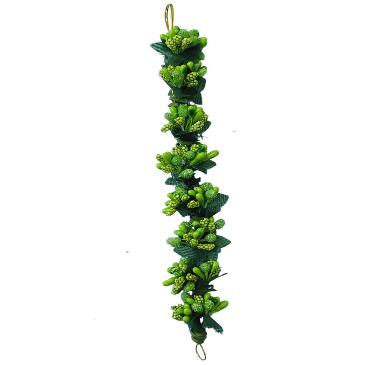 Maahal Hair Artificial Flower Gajra - Flower Bun Juda Hair Accessories for Women & Girls (Pack of 1, Green) - Perfect for Weddings, Parties & Festive Occasions