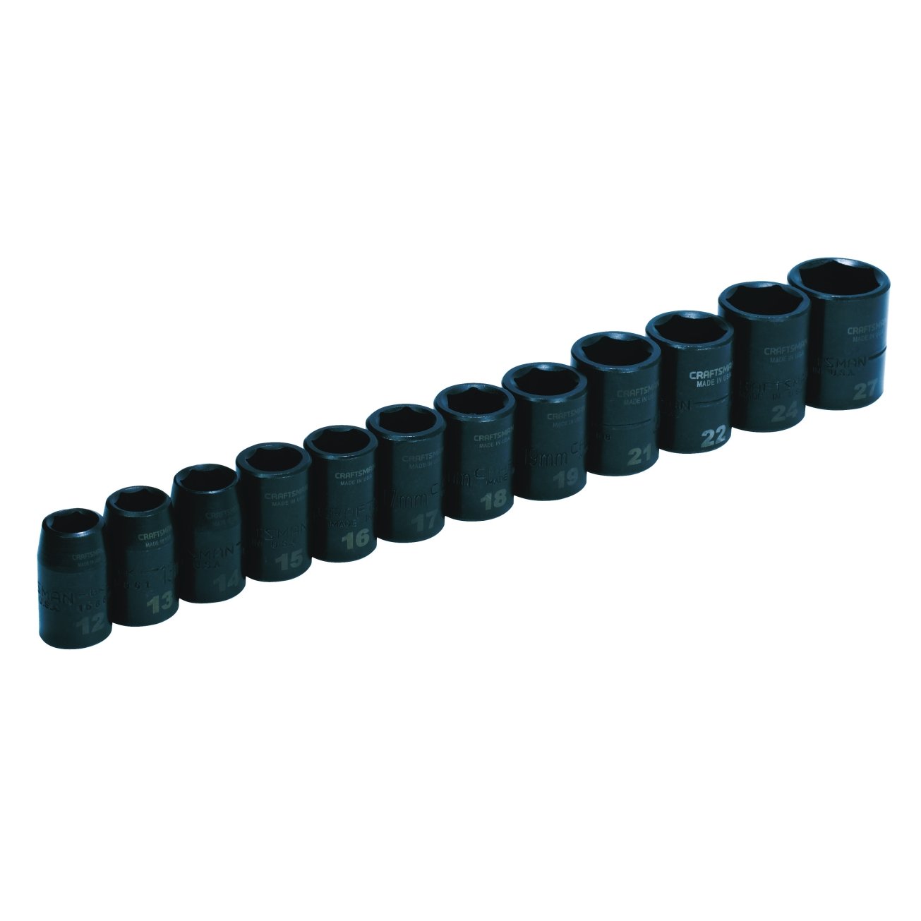 Craftsman 15885 12-Piece Metric Socket Set - High-Quality Chrome Vanadium Steel Sockets for Automotive, DIY & Home Repairs - Perfect for Mechanics and Handymen