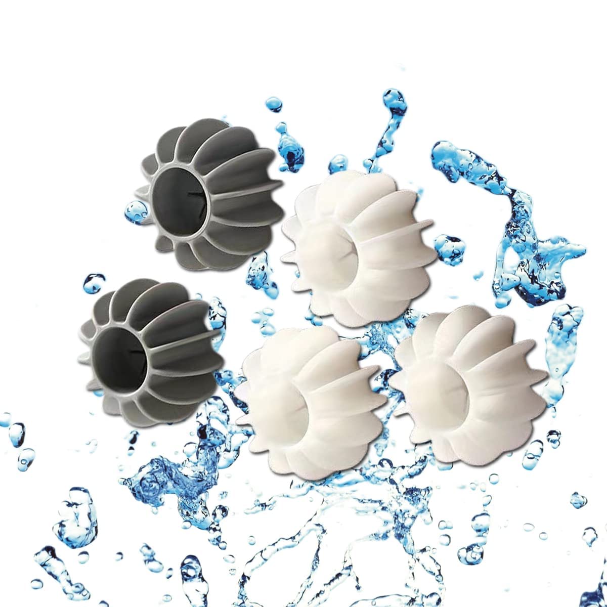 Eco-Friendly Reusable Magic Laundry Balls (5-Pack) - Silicone Tangle-Free Dryer & Washing Machine Balls for Soft, Static-Free Clothes - Perfect for Laundry, Baby Clothes & Pet Bedding Care