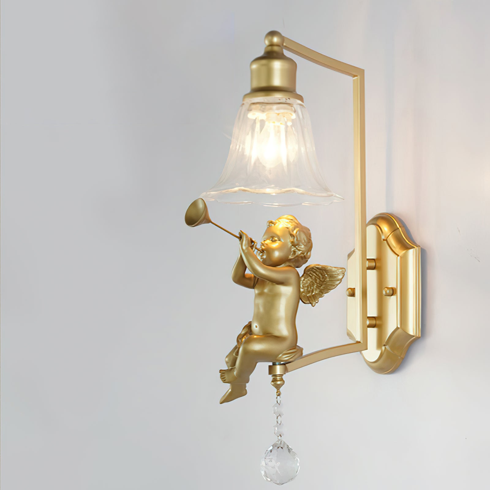 Art Angel Wall Lamp - Elegant Decorative Lighting for Bedroom, Living Room & Hallway - Perfect for Home Decor & Ambiance