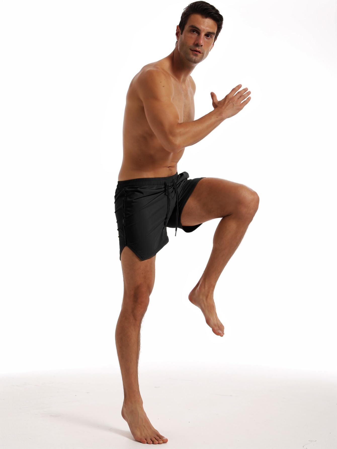 FLYFIREFLY Men's Quick Dry Workout Shorts - Lightweight Gym & Running Shorts with Towel Loop for Bodybuilding Training | Perfect for Gym, Jogging & Outdoor Sports