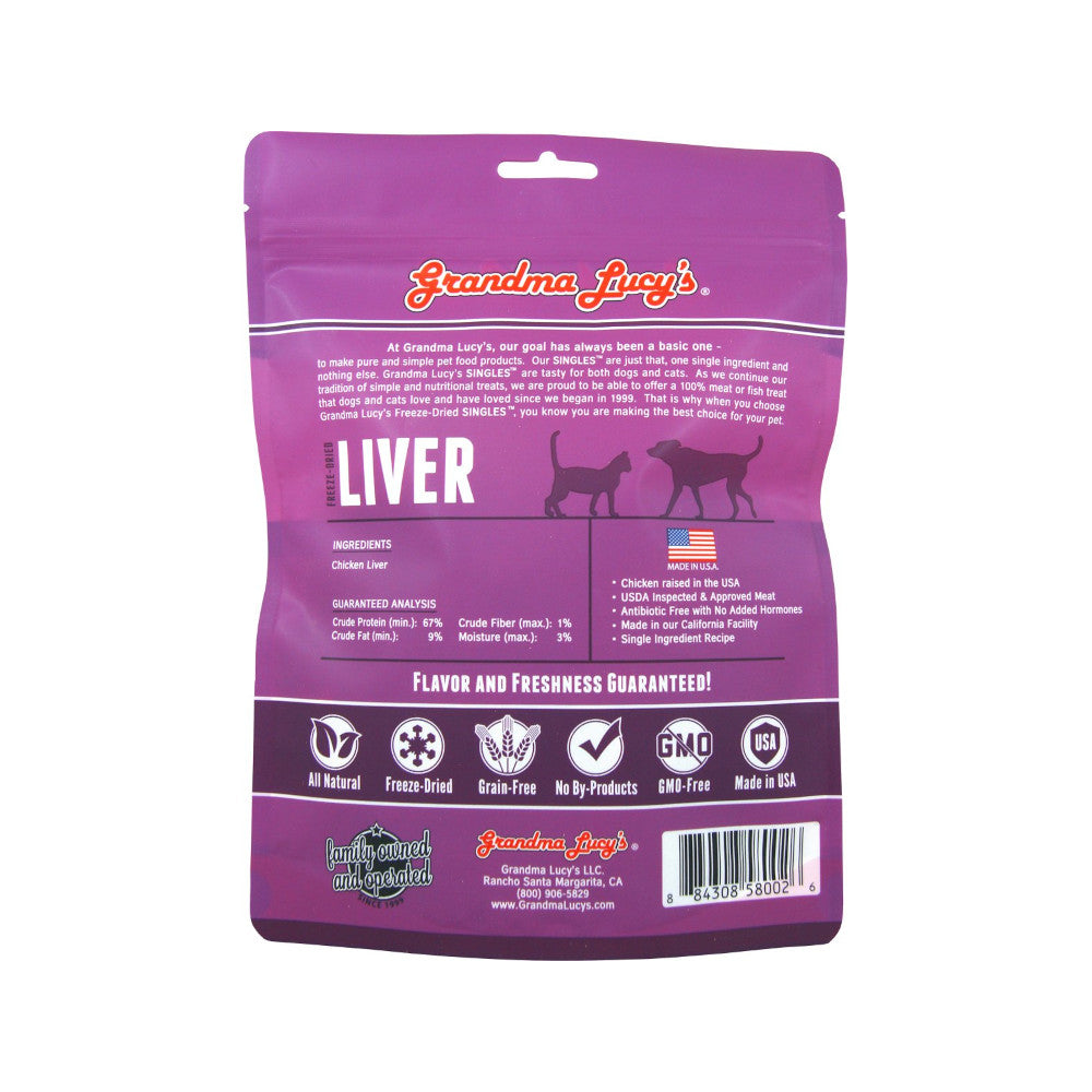 Premium Freeze-Dried Chicken Liver Treats for Dogs & Cats - High-Protein Snack for Training, Rewards & Dental Health - Perfect for Puppies, Kittens & Senior Pets